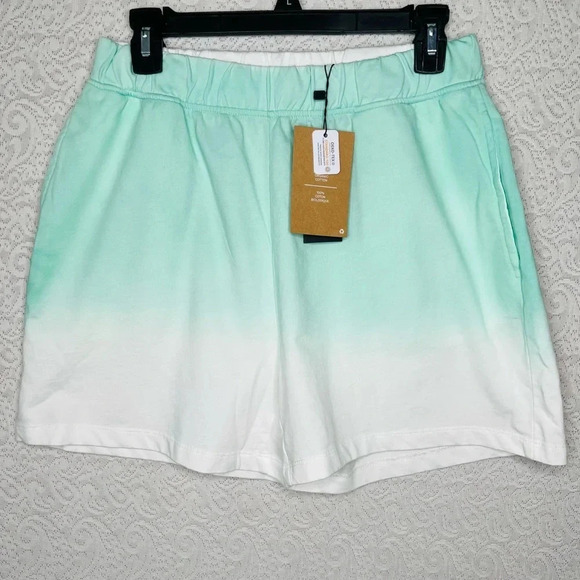 Vero Moda Women’s Green Ombre "Betty" Sweat Shorts Size M High Rise - Picture 2 of 12